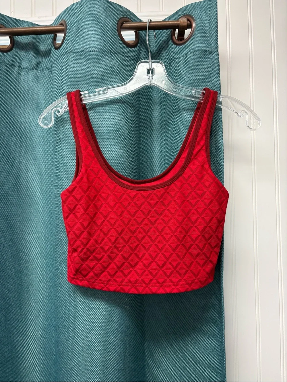 Lululemon red & white align tank top size S